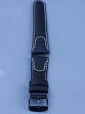 Schwarz gepolstert 24 mm